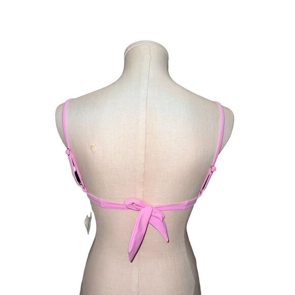Hula Honey Juniors Shell-Trim Bikini Top Lilac Chiffon Medium NWT - Picture 3 of 8